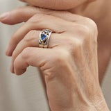 Emilia - Vintage Plavi Prsten