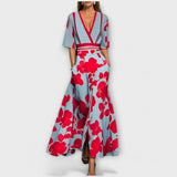Isabela - Elegantna haljina s cvjetnim uzorcima