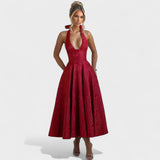 Julieta – Midi haljina s halter izrezom